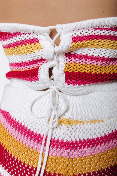 NICKY CROCHET STRIPE HALTER TOP MULTICOLOR 5