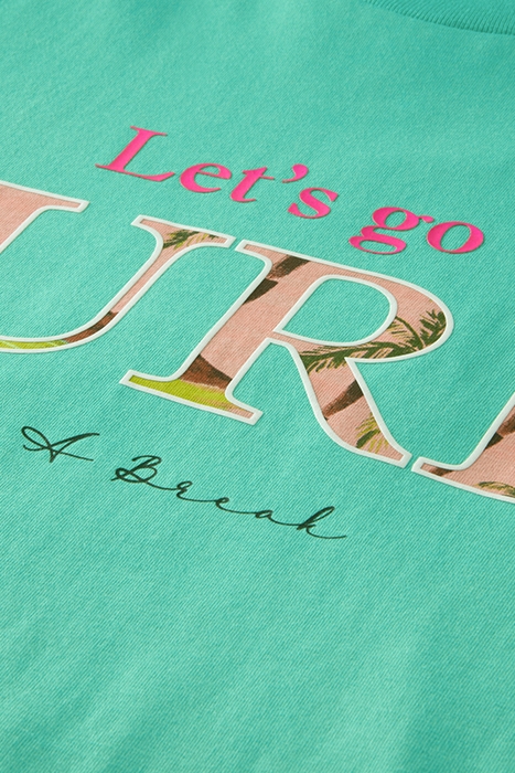 GRAPHIC COTTON JERSEY T-SHIRT SMASH MINT 6