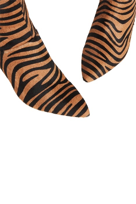 GINI POINTED KNEE BOOT NATURAL ZEBRA 4