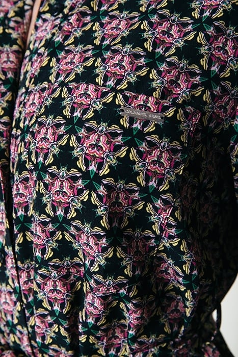 DESIREE GRAPHIC FLOWER LONG SLEEVE MAXI SHIRT DRESS LS CANDY 5