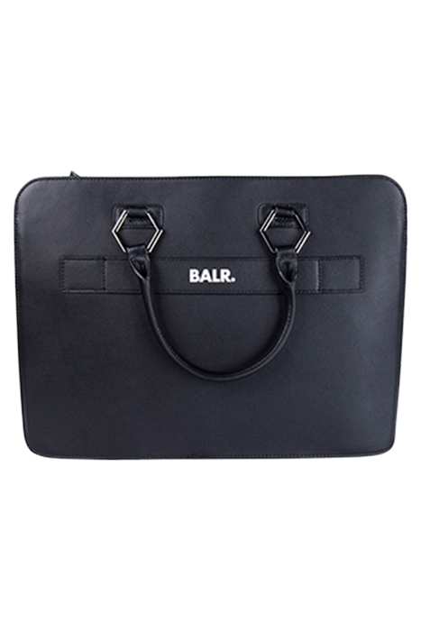 UNISEX SORRENTO LEATHER BRIEFCASE JET BLACK 2