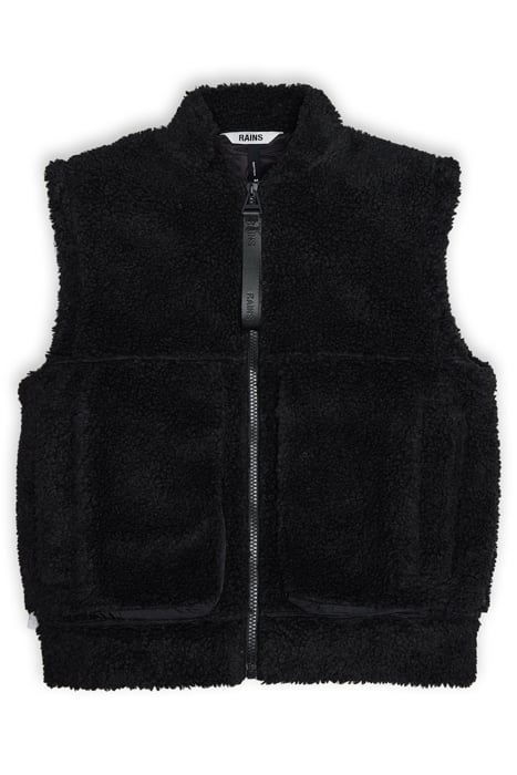 UNISEX KOFU FLEECE BOMBER VEST T1 BLACK 1