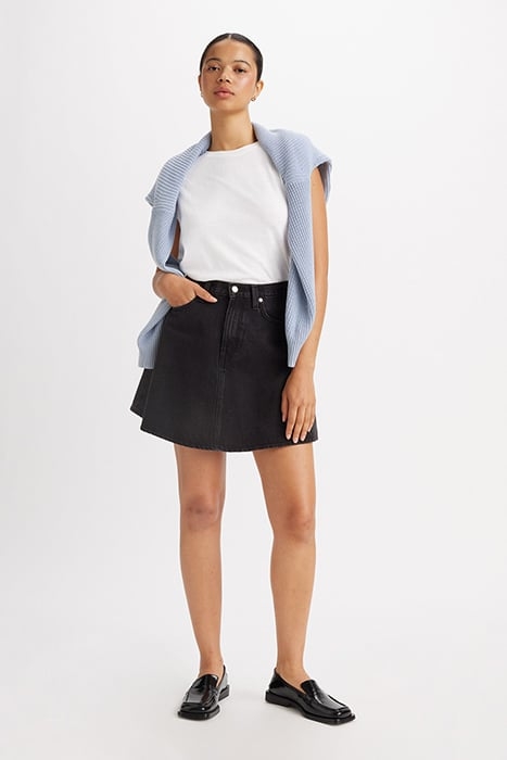 MINI DENIM SKIRT BLACK 6