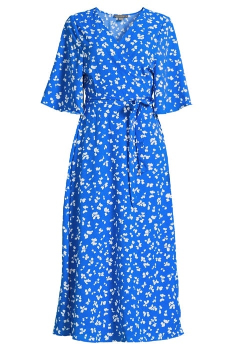 BONITA WRAP ANGEL DRESS LONG BRIGHT BLUE/WHITE 3