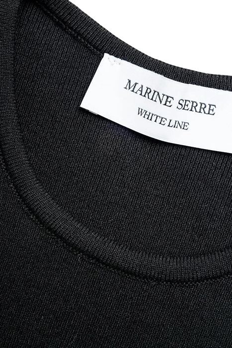 MARINE SERRE – CORE KNIT OPEN BACK PULLOVER BLACK 5