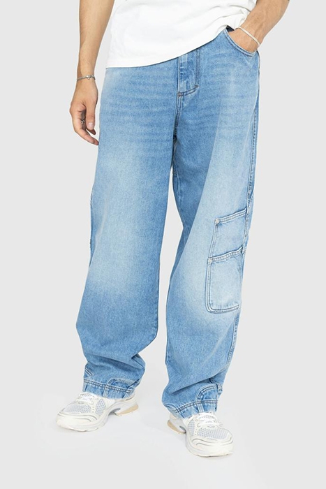 TRUSSARDI – 5 POCKET CARGO LOOSE FIT DENIM INDIGO OPEN HAND 1