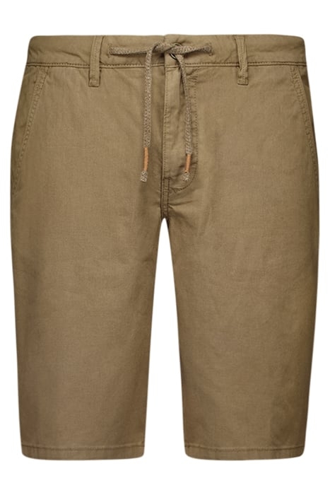 SHORT WITH LINEN GARMENT DYED ALMOND 4