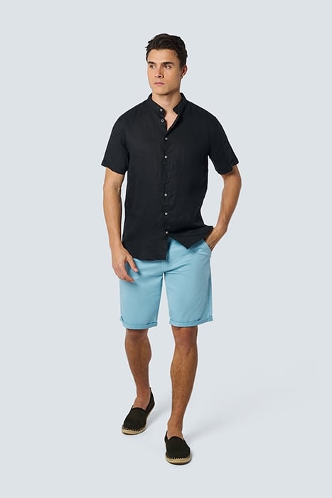 SHORT CHINO GARMENT DYED TWILL STRETCH AQUA 3