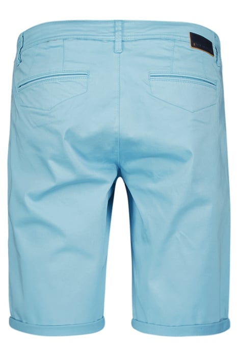 SHORT CHINO GARMENT DYED TWILL STRETCH AQUA 5