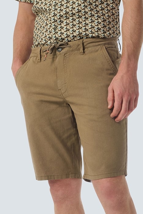 SHORT WITH LINEN GARMENT DYED ALMOND 6