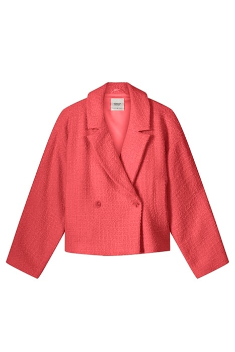JACKET SPRING TWEED BRIGHT CORAL 1