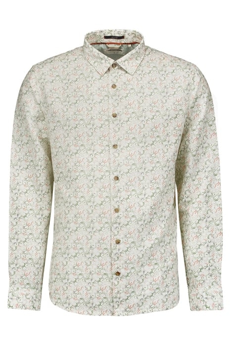 SHIRT ALLOVER PRINTED WITH LINEN WHITE 1
