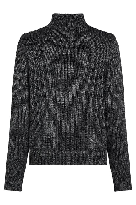 SPARKLE YARN CABLE KNIT CHARCOAL 2