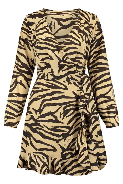 ALARA LEOPARD SHORT DRESS CAMEL 1