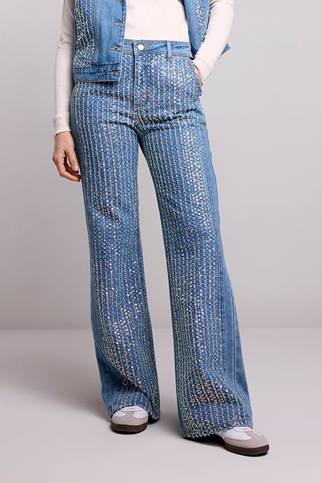 WIDELEG JEANS LIGHT COTTON SHINE DENIM 1