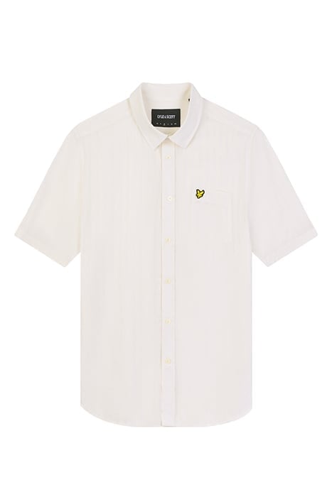 TEXTURED STRIPE SHORT SLEEVE SHIRT CHALK 4