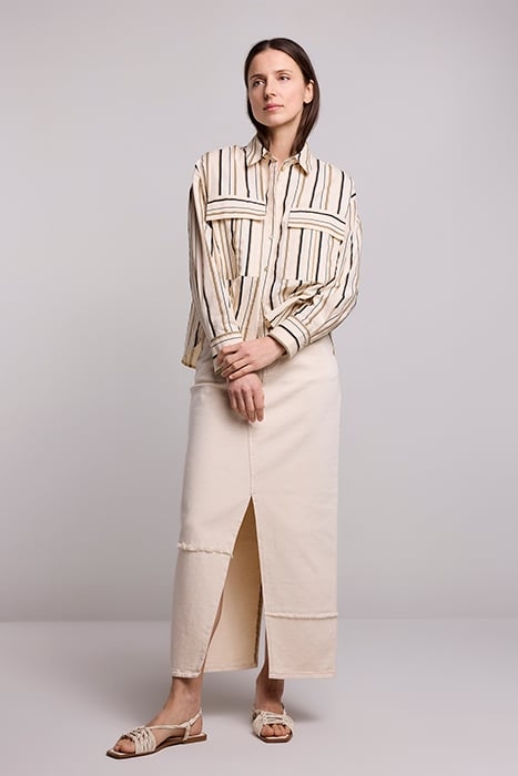 BLOUSE STRIPE POPLIN IVORY 3