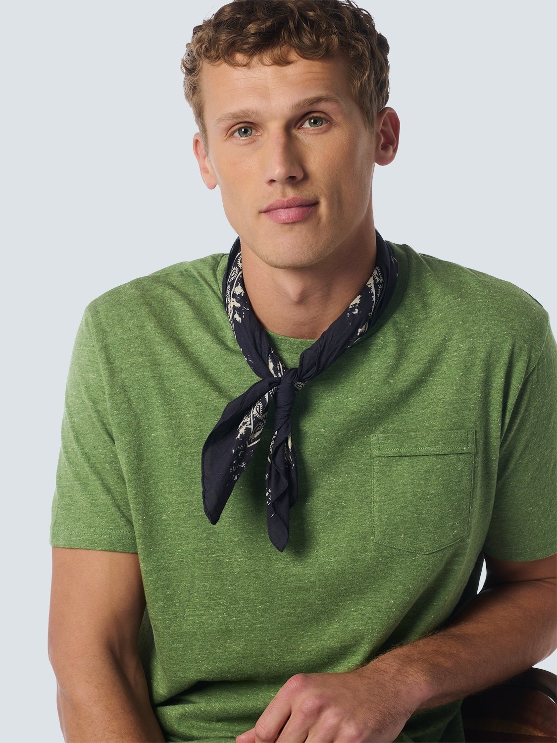 T-SHIRT CREWNECK MULTI COLOURED MELANGE GREEN 6