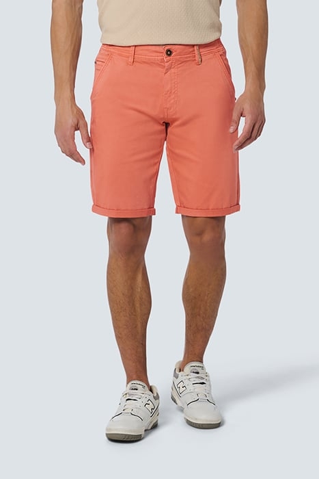 SHORT CHINO GARMENT DYED TWILL STRETCH MELON 1