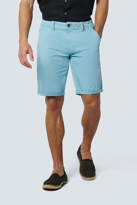 SHORT CHINO GARMENT DYED TWILL STRETCH AQUA 1