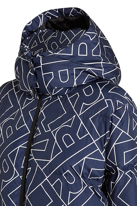 ATHLEISURE AOP LONG DOWN COAT MOOD INDIGO 3