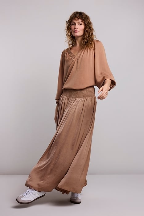 SKIRT DRAPEY SATIN DESERT 1