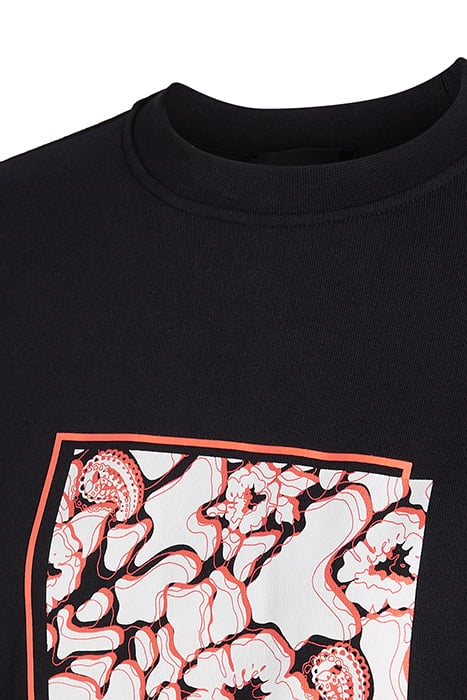 FLORAL PRINT SWEAT BLACK 3
