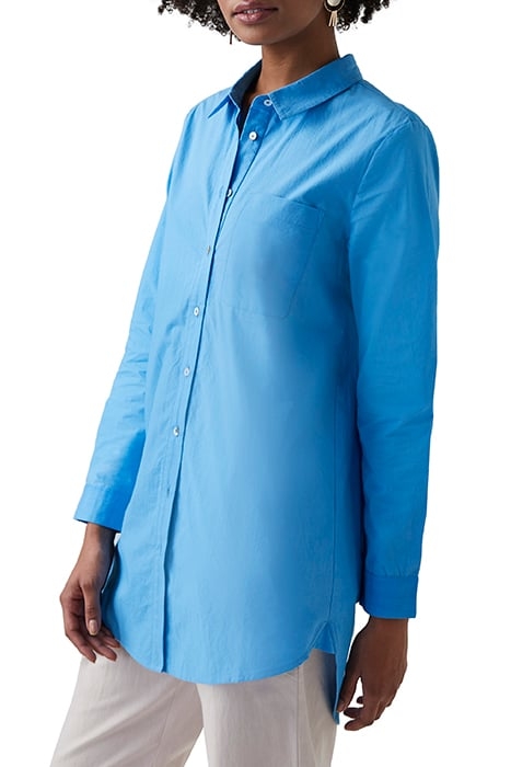 CRISP COTTON OVERSIZED SHIRT BLUE 3