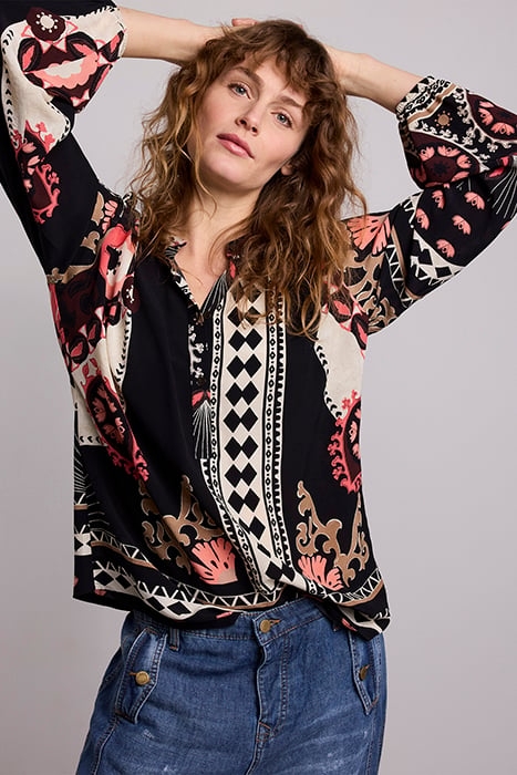 TOP SCARF PRINT BLACK 4