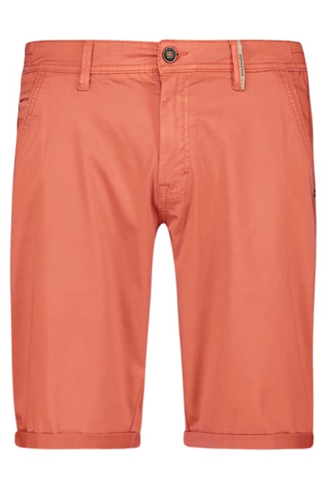 SHORT CHINO GARMENT DYED TWILL STRETCH MELON 4