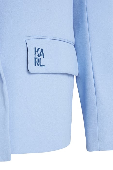 SATIN CREPE DBL BREASTED BLZR HYDRANGEA 3