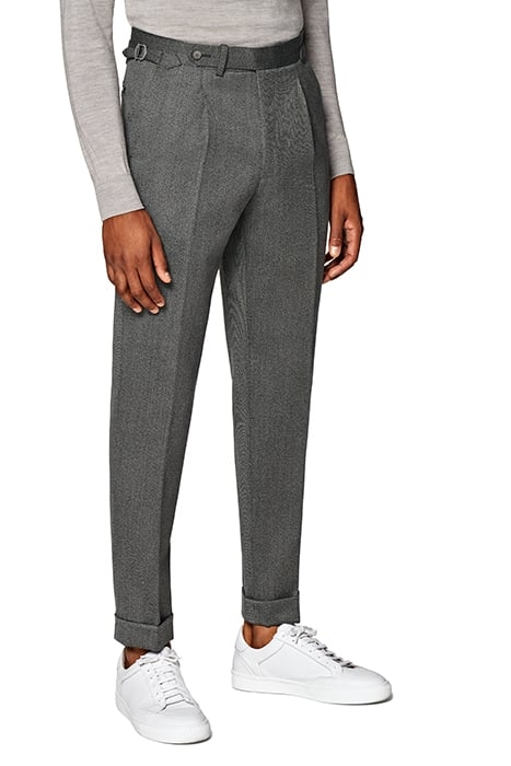 GREY SLIM LEG TAPERED TROUSERS GREY 1