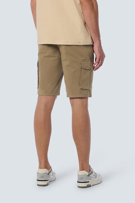 SHORT CARGO GARMENT DYED + STONE WASHED STRETCH ALMOND 2