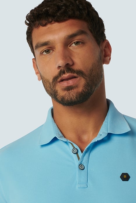 POLO PIQUE GARMENT DYED AQUA 6