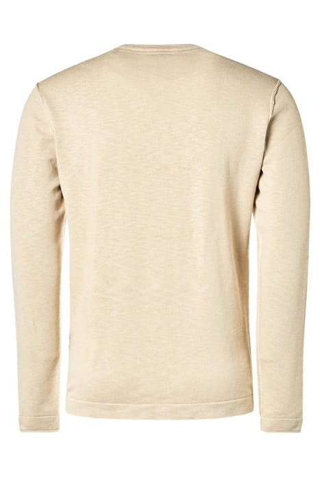 PULLOVER CREWNECK GARMENT DYED + STONE WASHED CREAM 5