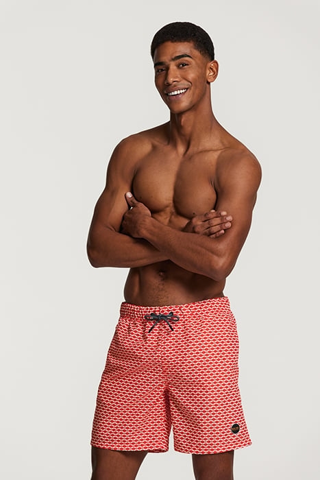 MEN SWIM SHORT HAMMAM MICRO PEACH TROPIC RED 1