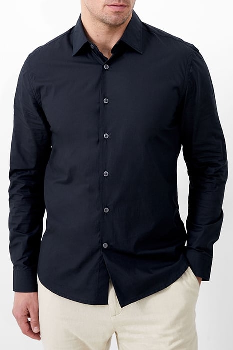 LONG SLEEVE POPLIN SHIRT BLACK 1