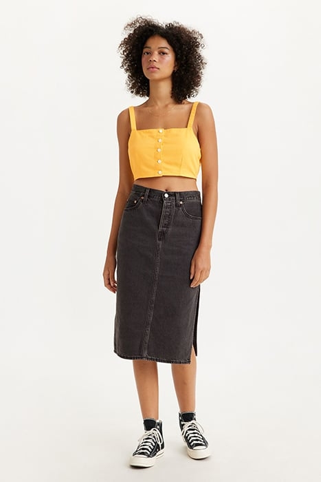 SIDE DENIM SKIRT GREY 1