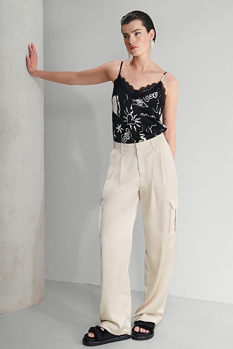 LA-SBSATIN CARGO PANTS OFFWHITE 7