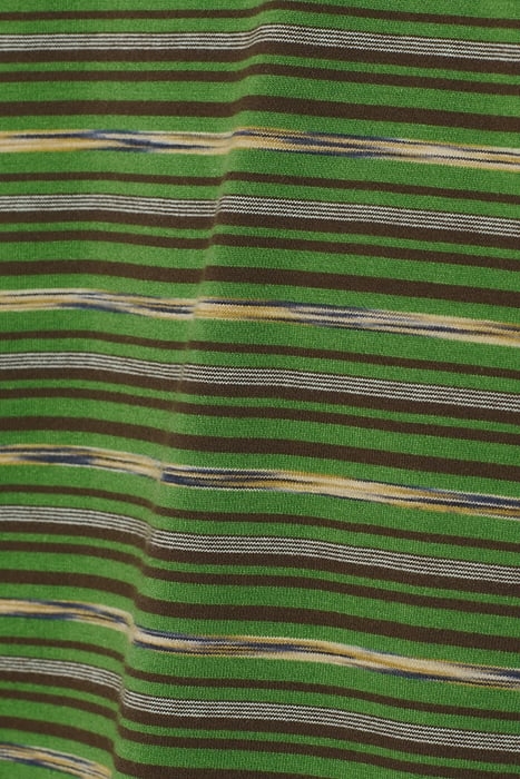 T-SHIRT CREWNECK MULTI COLOURED STRIPES GREEN 7