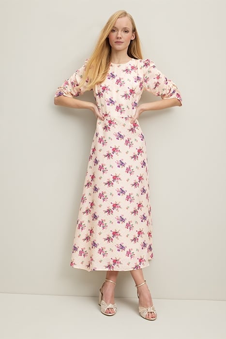 DELILAH BOUQUET MIDI DRESS CREAM 1