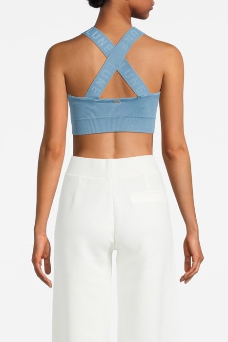 LUNA SCULPT LIGHT SUPPORT BANDEAU RIB BRA SPRING LAKE BLUE 2