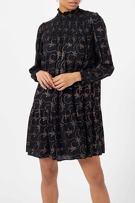 STELLAR FOIL LS HNCK DRESS BLACK 1