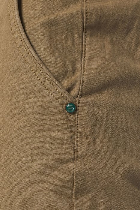 SHORT WITH LINEN GARMENT DYED ALMOND 7