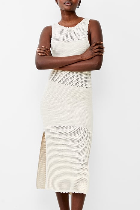 MOMO NELLIS CROCHET DRESS ECRU 1