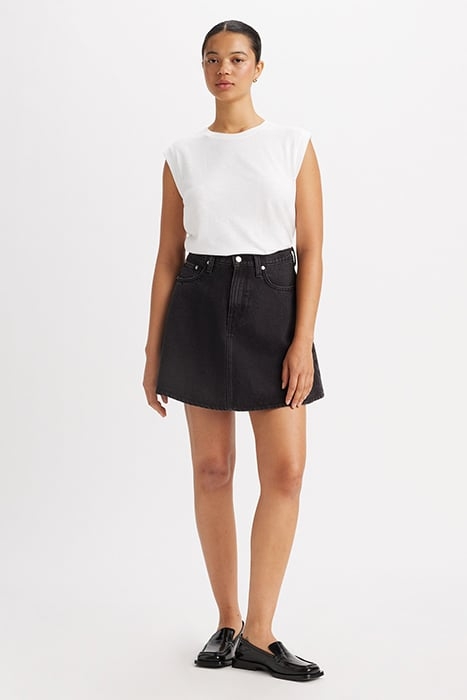 MINI DENIM SKIRT BLACK 2