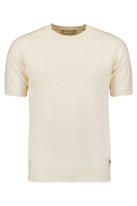 PULLOVER SHORT SLEEVE CREWNECK SOLID SLUB CREAM 1