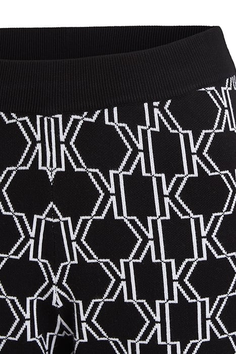 KL MONOGRAM KNIT TROUSER BLACK/WHITE 3