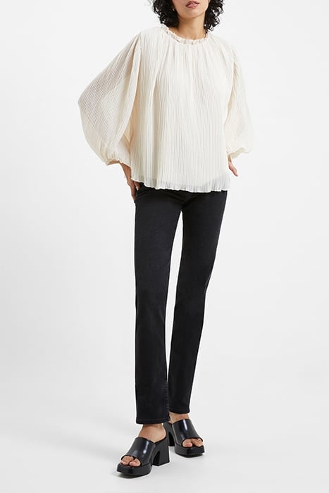 CALLIE LUREX PLEATED TOP BROWN 1