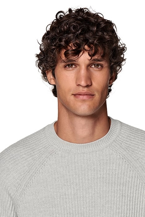 LIGHT GREY RIBBED CREWNECK LIGHT GREY 5